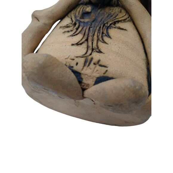 Vtg Studio Art Pottery Ugly Face Mug Artist Signed - Picture 2 of 7